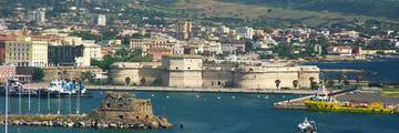 Civitavecchia’s waterfront and Fort Michelangelo beside the historic harbour.