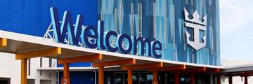 Royal Caribbean cruise terminal at Pier 10 in Galveston, Texas.