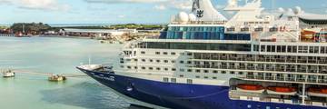 Cruise ships at Antigua Deepwater Harbour in St. John's.